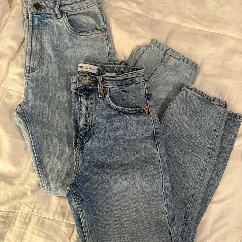 Zara Women's Light and Medium Blue Jeans
